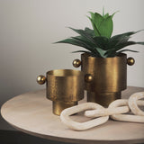 Juno 8.5H Large Gold Iron Vase from Mercana - Luna Furniture