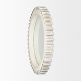 Sundance Cog 35.5" Round Whitewashed Wood Frame Mirror from Mercana - Luna Furniture