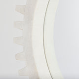 Sundance Cog 35.5" Round Whitewashed Wood Frame Mirror from Mercana - Luna Furniture