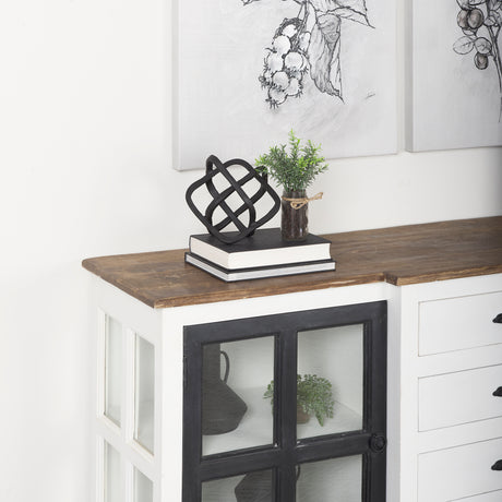 Willem I 9L x 9W Black Metal Open Cube Decor Object from Mercana - Luna Furniture