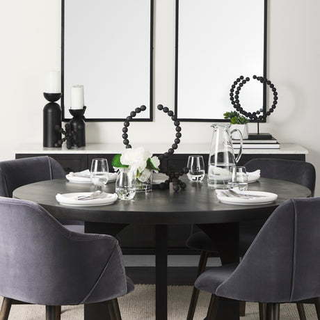 Carollan I (Small) 7L x 7W Black Geometric Wood Ball Jack from Mercana - Luna Furniture