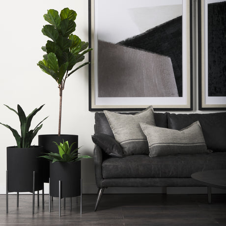 Claypoole (Set of 3) Black Plant Stands from Mercana - Luna Furniture