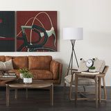 Brayden 28.3L x 34.1W x 35H Light Brown Wood W/ Beige Fabric Seat Accent Chair from Mercana - Luna Furniture