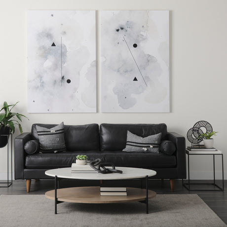 Micra 11.0L x 3.0W x 13.4H Matte Black Metal Decorative Object on a Stand from Mercana - Luna Furniture