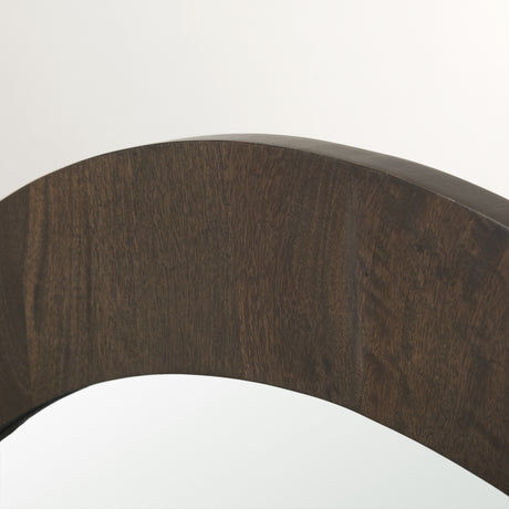 Celeste Dark Brown Wood Small Mirror from Mercana - Luna Furniture