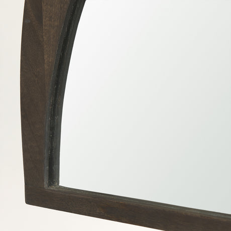 Celeste Dark Brown Wood Small Mirror from Mercana - Luna Furniture