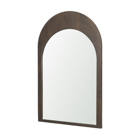 Celeste Dark Brown Wood Arched Mirror from Mercana - Luna Furniture