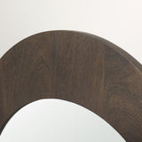Celeste Dark Brown Wood Arched Mirror from Mercana - Luna Furniture