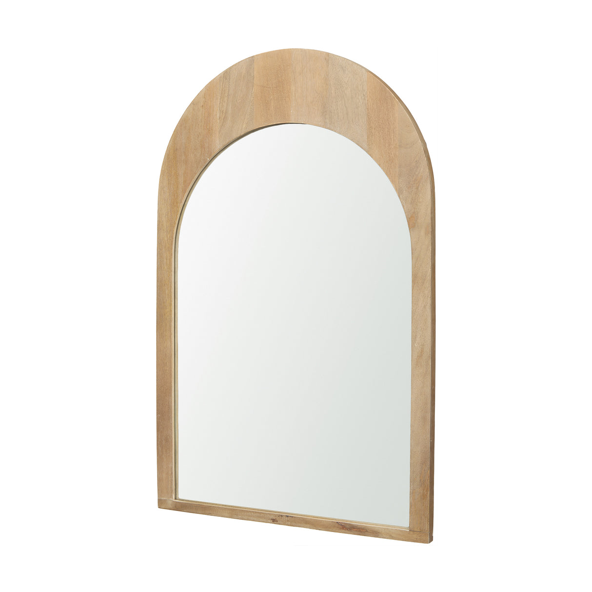 Celeste Light Brown Wood Arched Mirror from Mercana - Luna Furniture