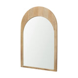 Celeste Light Brown Wood Arched Mirror from Mercana - Luna Furniture