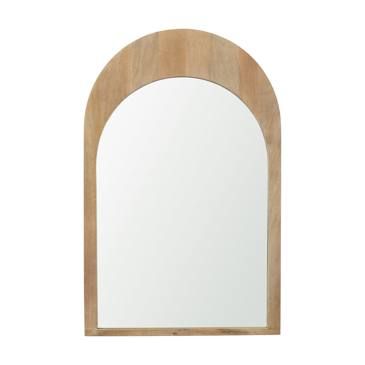 Celeste Light Brown Wood Arched Mirror from Mercana - Luna Furniture