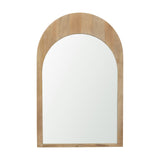 Celeste Light Brown Wood Arched Mirror from Mercana - Luna Furniture