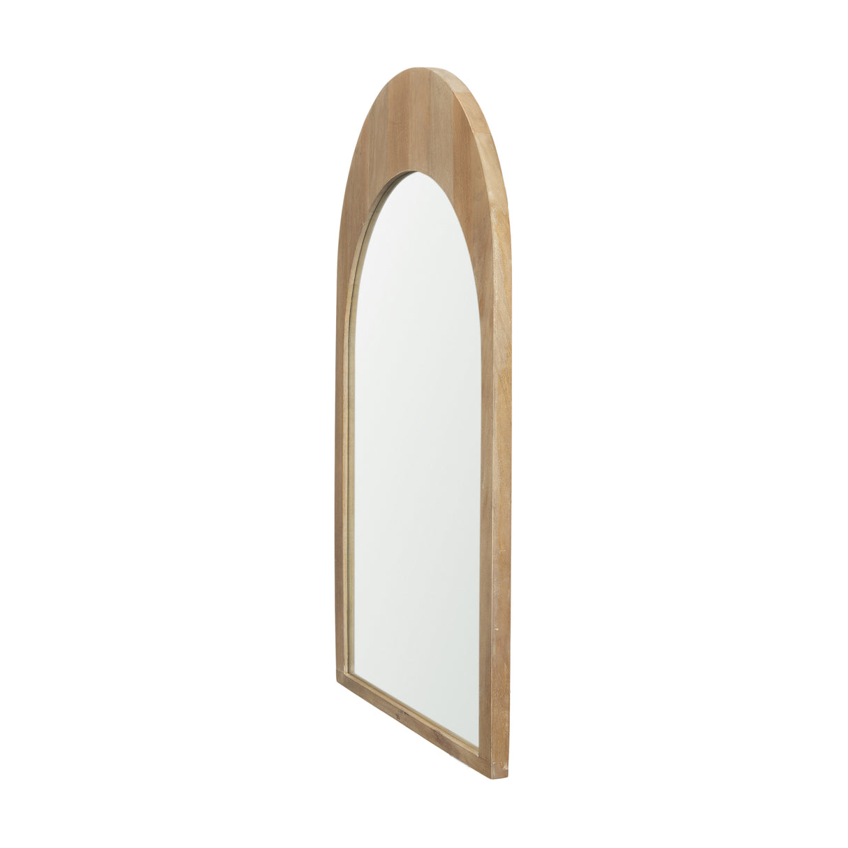Celeste Light Brown Wood Arched Mirror from Mercana - Luna Furniture