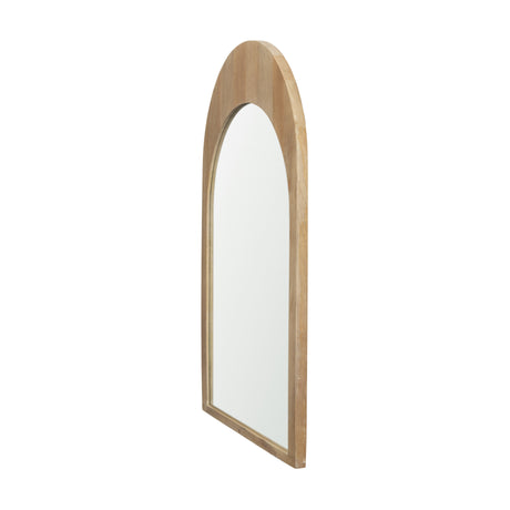 Celeste Light Brown Wood Arched Mirror from Mercana - Luna Furniture