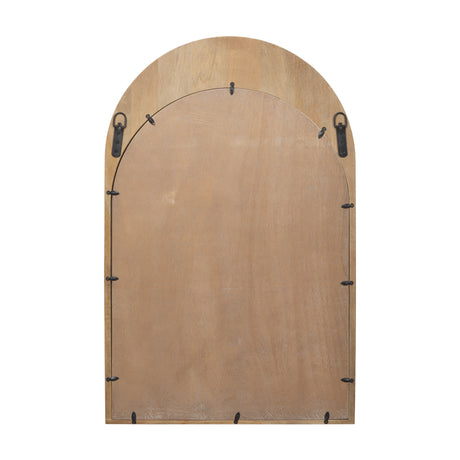 Celeste Light Brown Wood Arched Mirror from Mercana - Luna Furniture