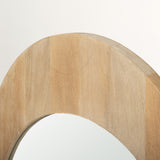 Celeste Light Brown Wood Arched Mirror from Mercana - Luna Furniture