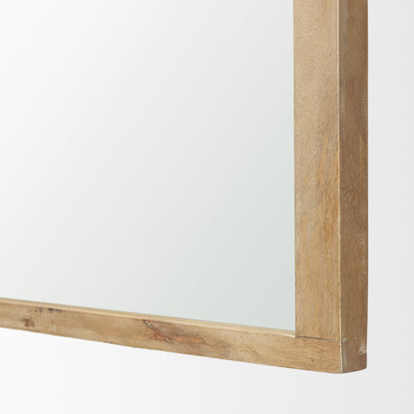 Celeste Light Brown Wood Arched Mirror from Mercana - Luna Furniture