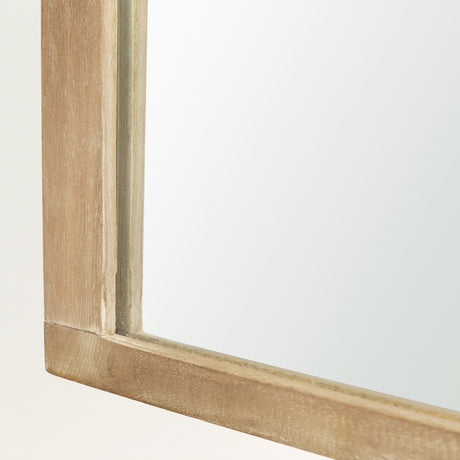 Celeste Light Brown Wood Arched Mirror from Mercana - Luna Furniture