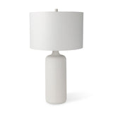 Melanie 17.0L x 17.0W x 30.5H White Shade W/White Base Table Lamp from Mercana - Luna Furniture