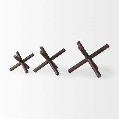 Astericks II (Medium) 8L x 7W Brown Metal Decor Object from Mercana - Luna Furniture