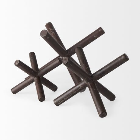 Astericks III (Small) 6L x 6W Brown Metal Decor Object from Mercana - Luna Furniture