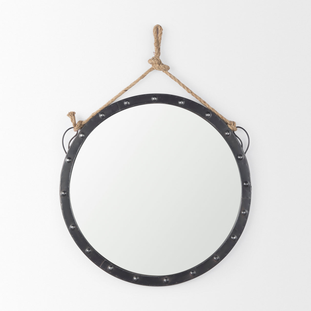 Pendula 27L x 27H Round Metal Frame Mirror from Mercana - Luna Furniture