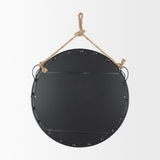 Pendula 27L x 27H Round Metal Frame Mirror from Mercana - Luna Furniture