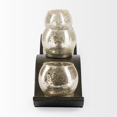 Lux Copper Metal Five Hurricane Glass Holder Table Candle Holder from Mercana - Luna Furniture