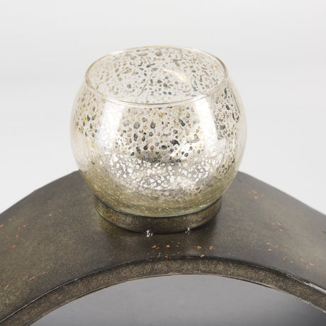 Lux Copper Metal Five Hurricane Glass Holder Table Candle Holder from Mercana - Luna Furniture
