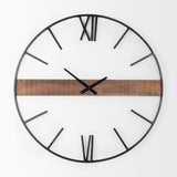 Roman 36" Round Oversize Industrial Wall Clock from Mercana - Luna Furniture