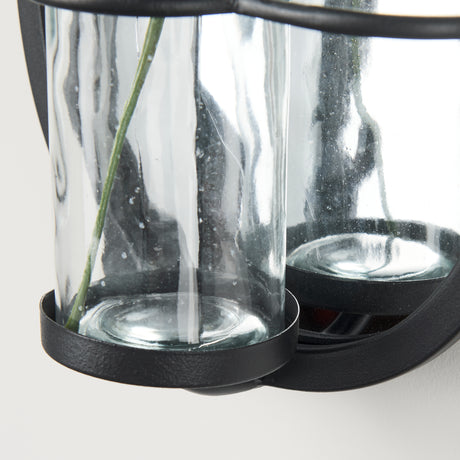 Katherine Wall Mounted Mirror w Glass Bottle for Botanicals or Floral from Mercana - Luna Furniture