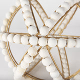 Espanlade II Large 11L x 11W White Wooden Beaded Orb from Mercana - Luna Furniture