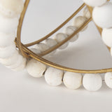 Espanlade II Large 11L x 11W White Wooden Beaded Orb from Mercana - Luna Furniture