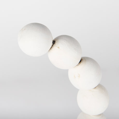 Pontchartrain I (Small) 9L x 5W White Beaded Broken Sphere Decorative Object W/ Gold Base from Mercana - Luna Furniture