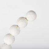 Pontchartrain II (Large) 11L x 6W White Beaded Broken Sphere Decorative Object W/ Gold Base from Mercana - Luna Furniture