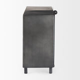 Harvey 13.0L x 4.5W x 8.1H Black Metal and Wood Rectangular Table Clock from Mercana - Luna Furniture