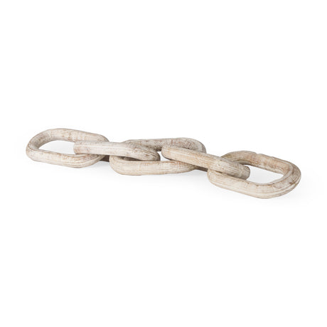 Alix 29.0L x 5.0W x 5.0H Beige Wooden Link Chain Decorative Object from Mercana - Luna Furniture