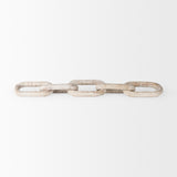 Alix 29.0L x 5.0W x 5.0H Beige Wooden Link Chain Decorative Object from Mercana - Luna Furniture