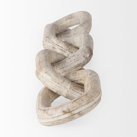 Alix 29.0L x 5.0W x 5.0H Beige Wooden Link Chain Decorative Object from Mercana - Luna Furniture