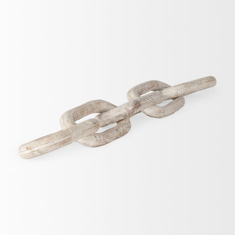 Alix 29.0L x 5.0W x 5.0H Beige Wooden Link Chain Decorative Object from Mercana - Luna Furniture
