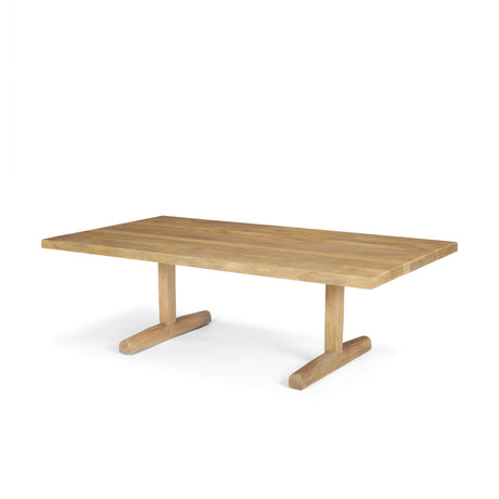 Viktor 55"L Light Brown Solid Wood Coffee Table from Mercana - Luna Furniture