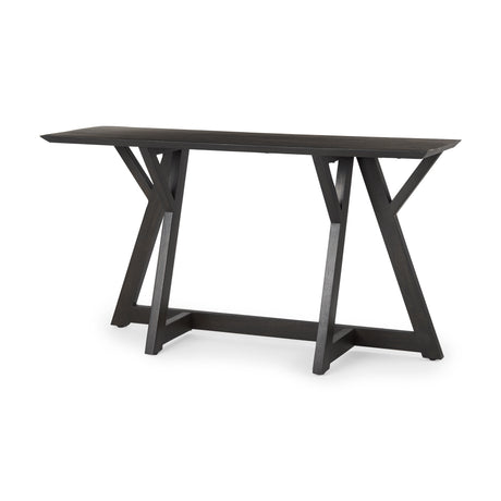 Jennings 54.0L x 16.0W x 29.5H Dark Brown Wood Console Table from Mercana - Luna Furniture