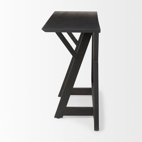 Jennings 54.0L x 16.0W x 29.5H Dark Brown Wood Console Table from Mercana - Luna Furniture