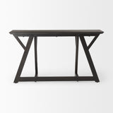 Jennings 54.0L x 16.0W x 29.5H Dark Brown Wood Console Table from Mercana - Luna Furniture