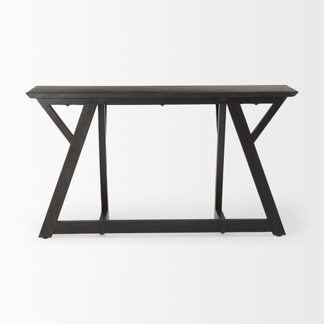Jennings 54.0L x 16.0W x 29.5H Dark Brown Wood Console Table from Mercana - Luna Furniture