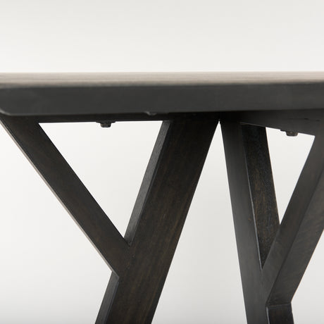 Jennings 54.0L x 16.0W x 29.5H Dark Brown Wood Console Table from Mercana - Luna Furniture