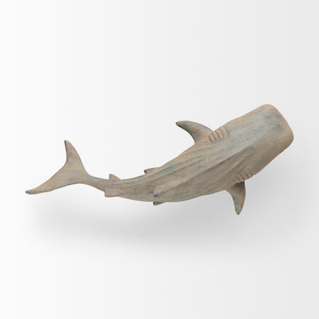 Willa Large Wall Mountable Whale Shark Sculpture from Mercana - Luna Furniture