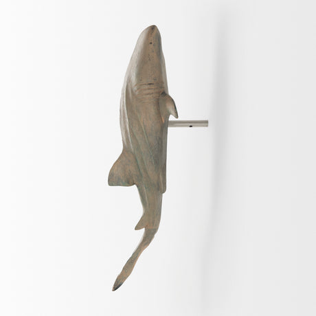 Willa Large Wall Mountable Whale Shark Sculpture from Mercana - Luna Furniture