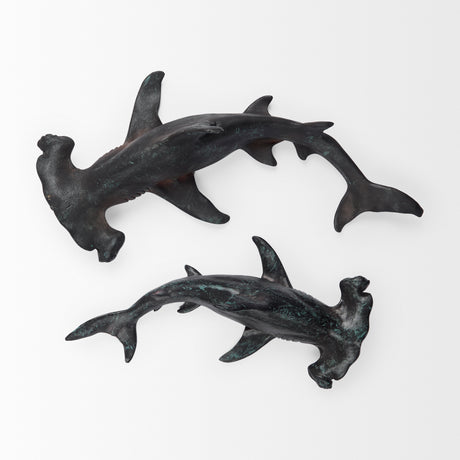 Acus 18H Small Hammerhead Shark Resin Wall Decor from Mercana - Luna Furniture
