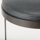Tyson 17L x 18W x 28H Black Leather W/ Metal Frame Counter Stool from Mercana - Luna Furniture